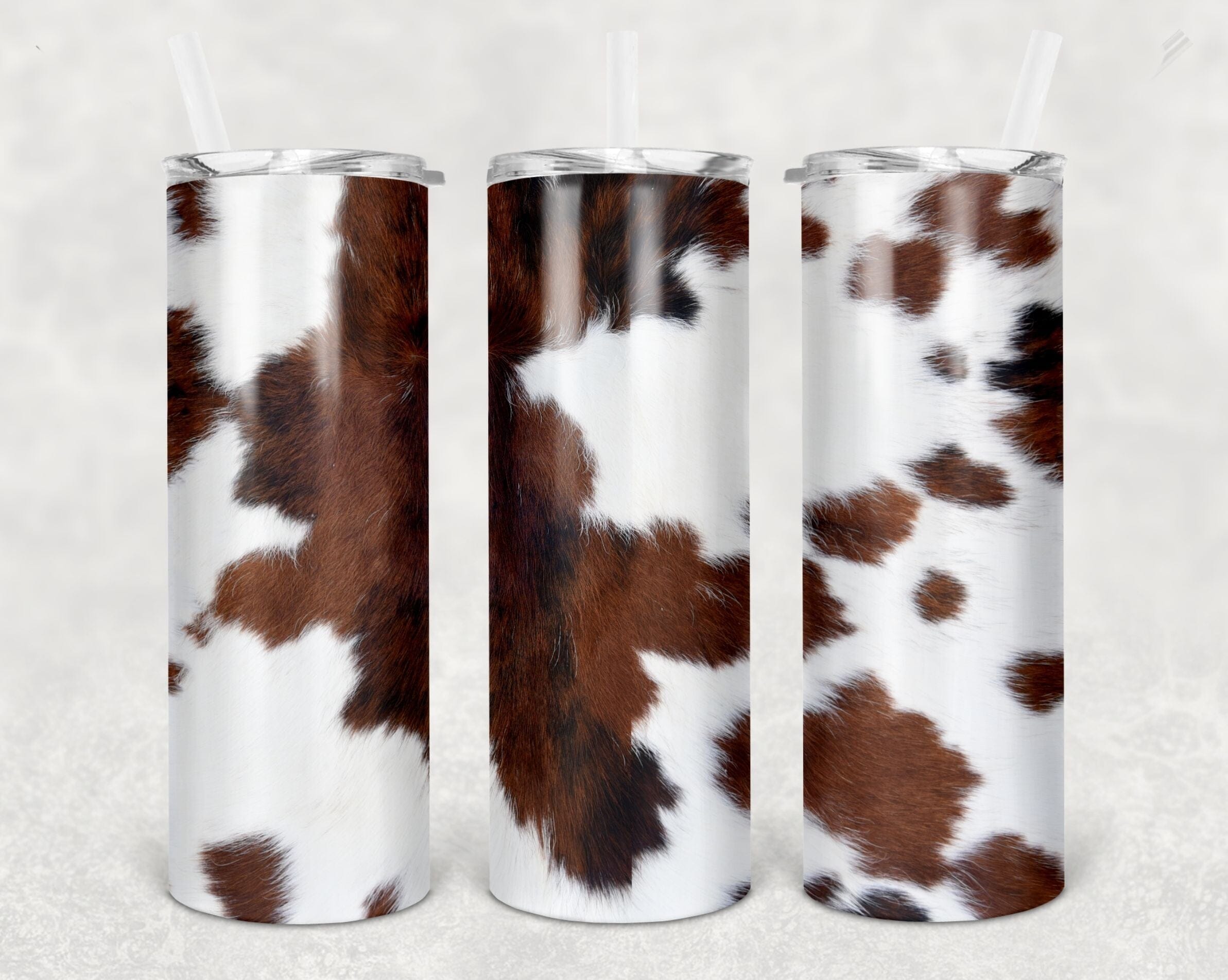 20oz cow print tumbler