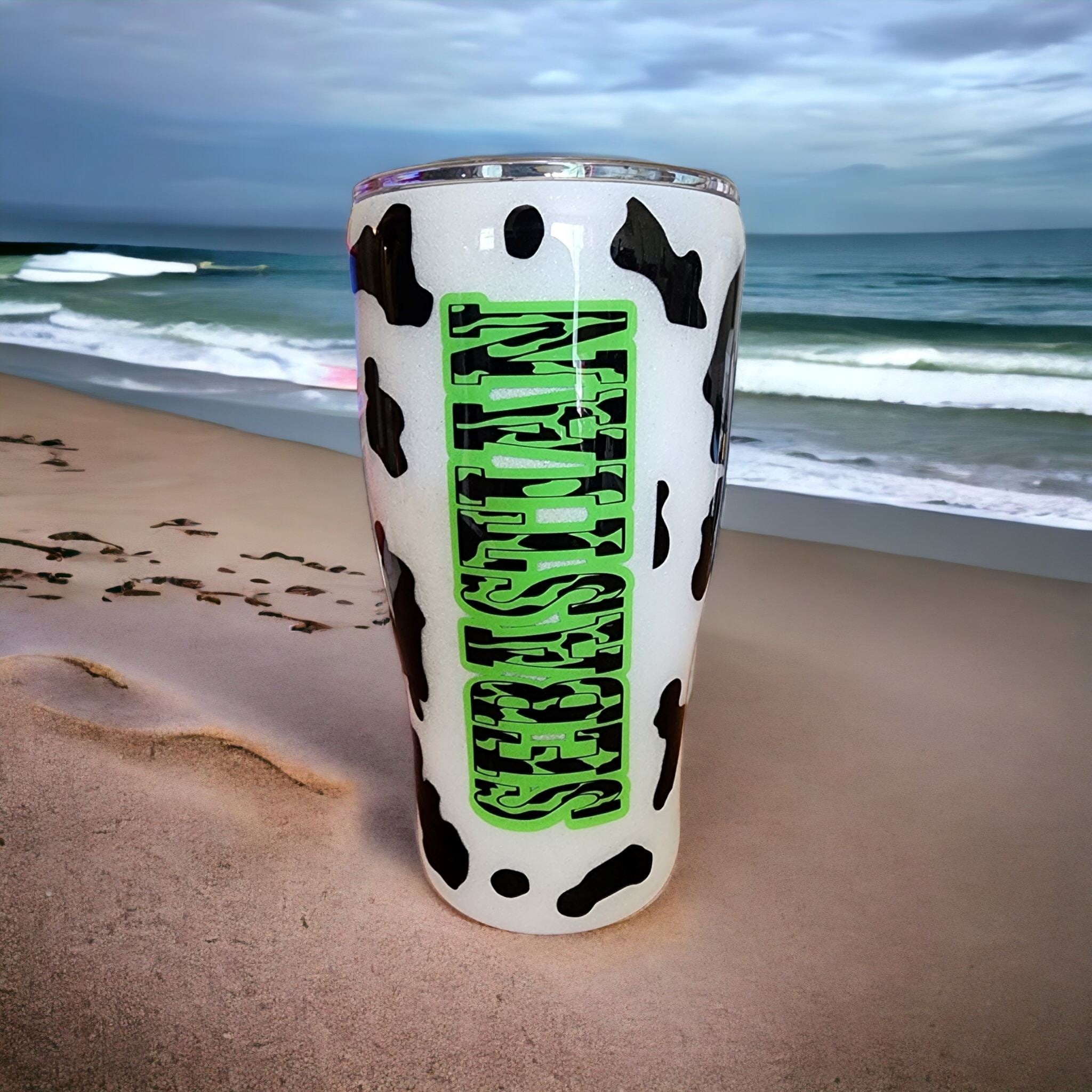 Custom cow print tumbler Gravesfamilycreations