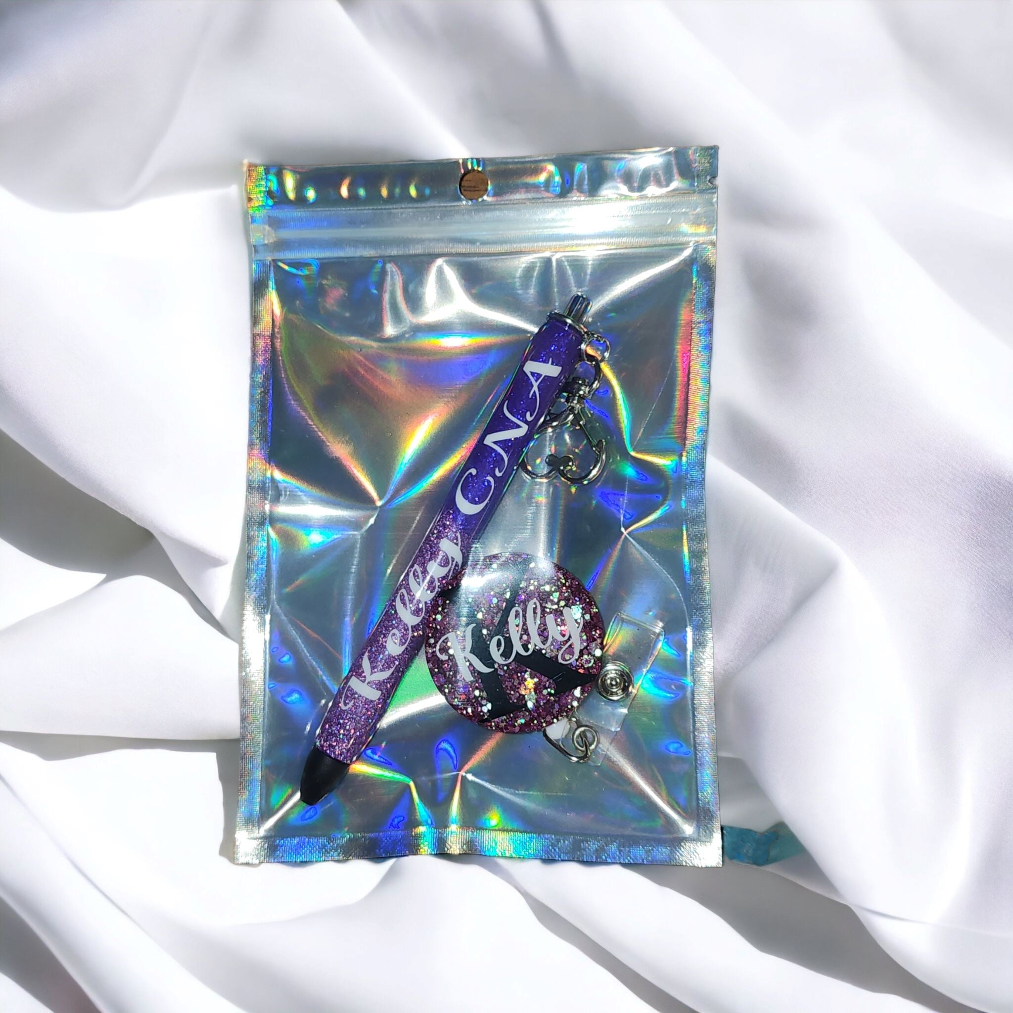 Custom glitter badge reel Gravesfamilycreations