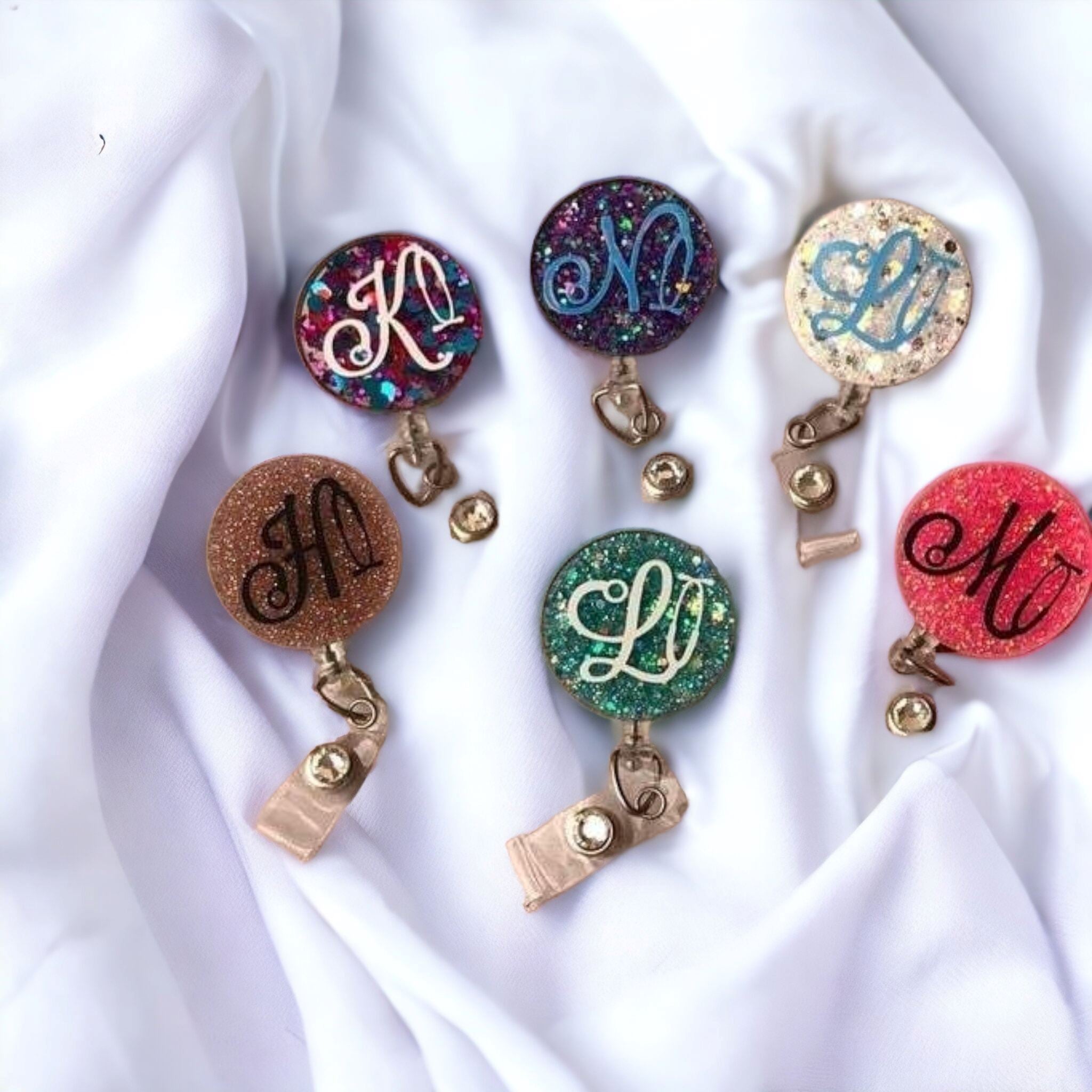 Custom glitter badge reel Gravesfamilycreations