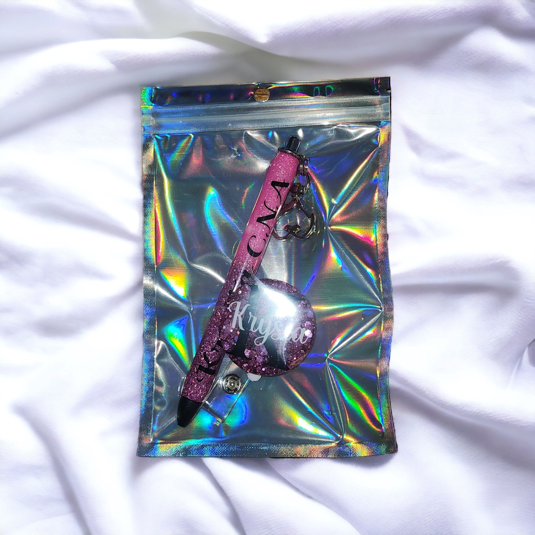 Custom glitter badge reel Gravesfamilycreations