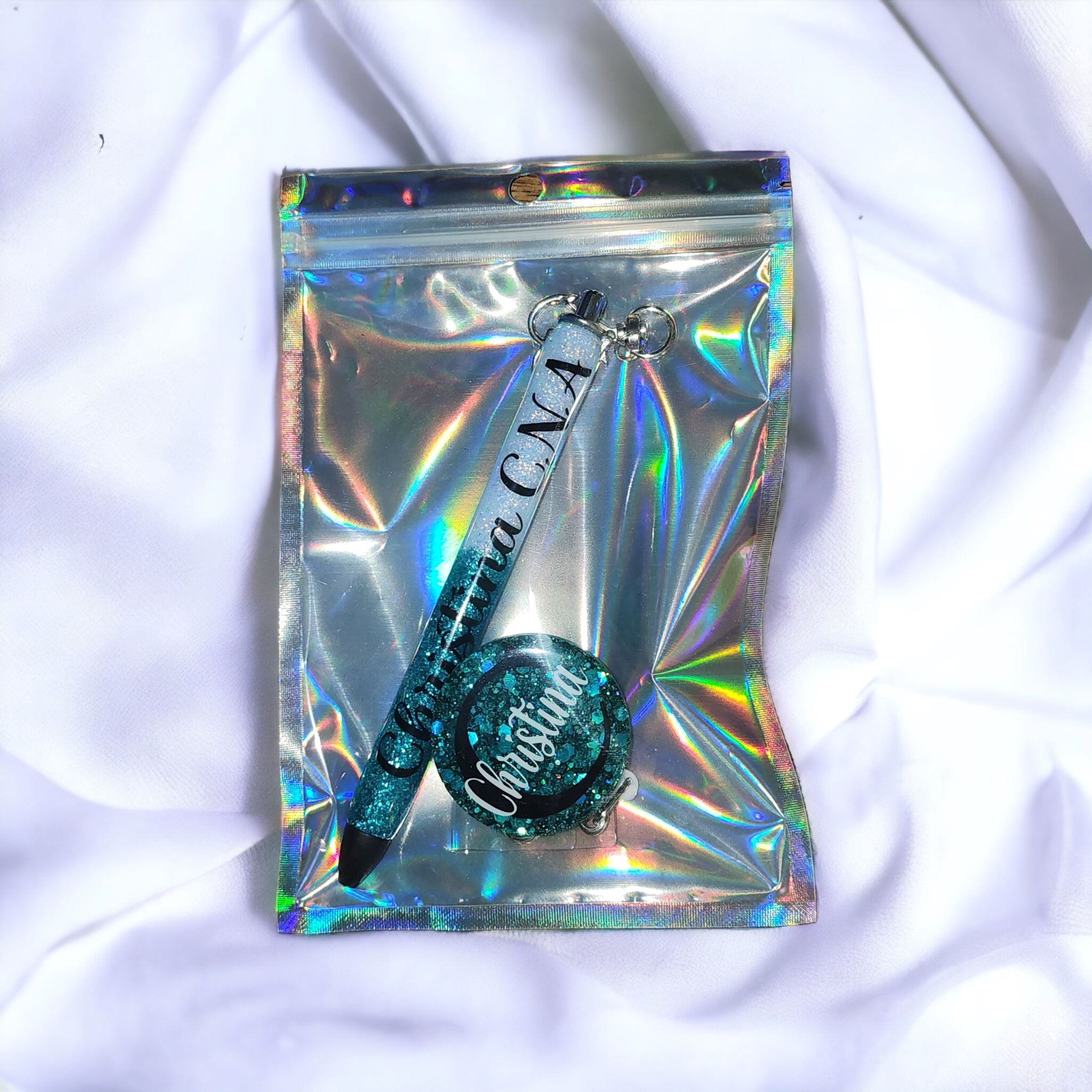 Custom glitter badge reel Gravesfamilycreations