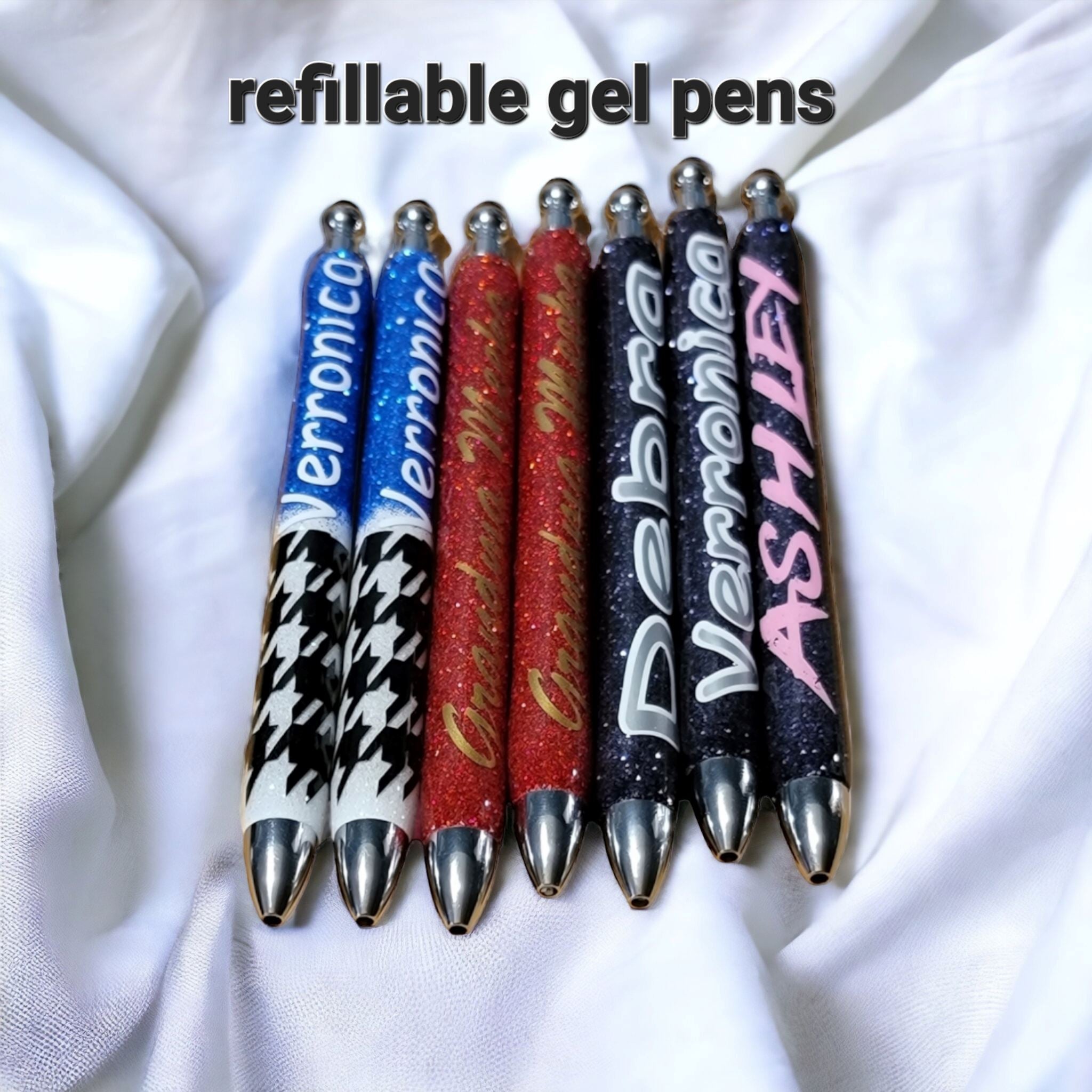 Custom glitter pens