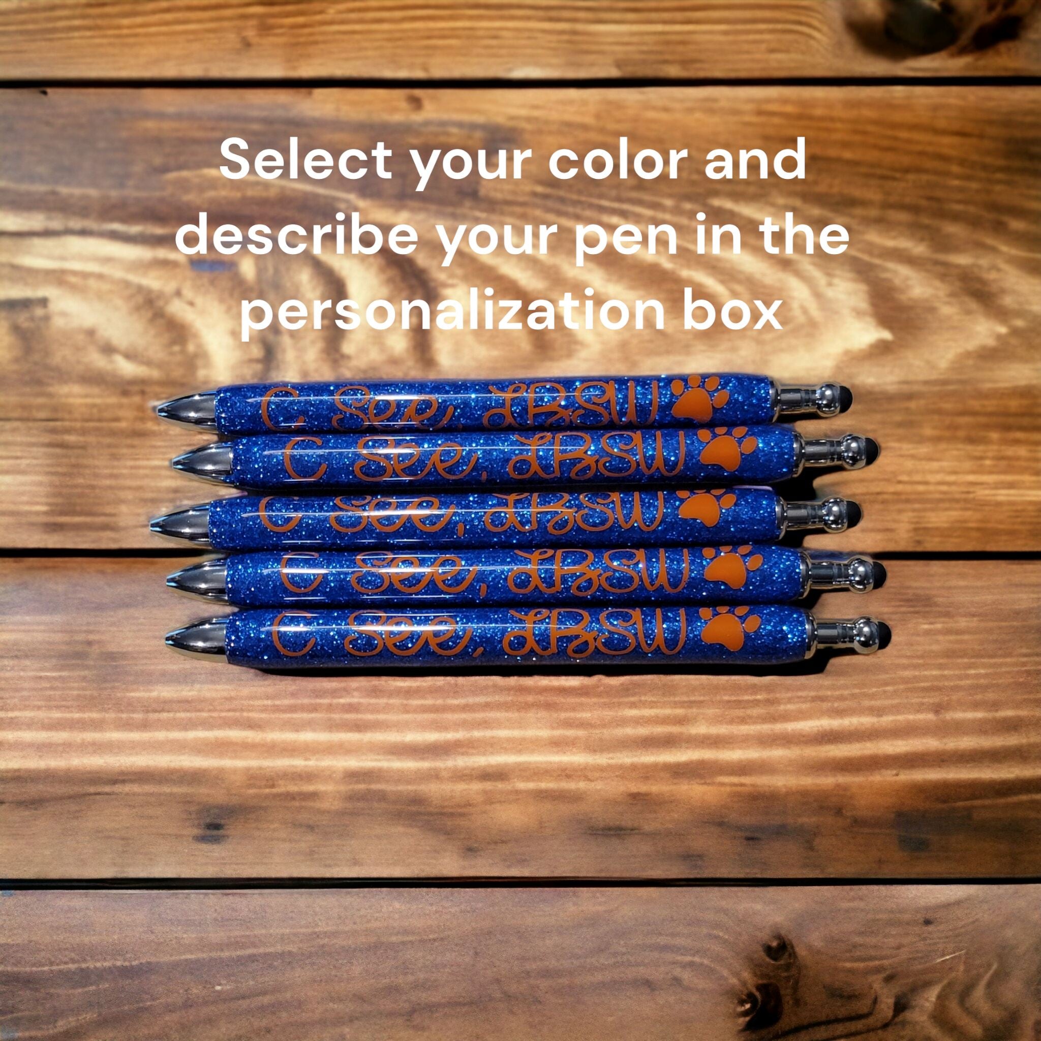 Custom Glitter Gel pens/stylus/gifts pens Gravesfamilycreations