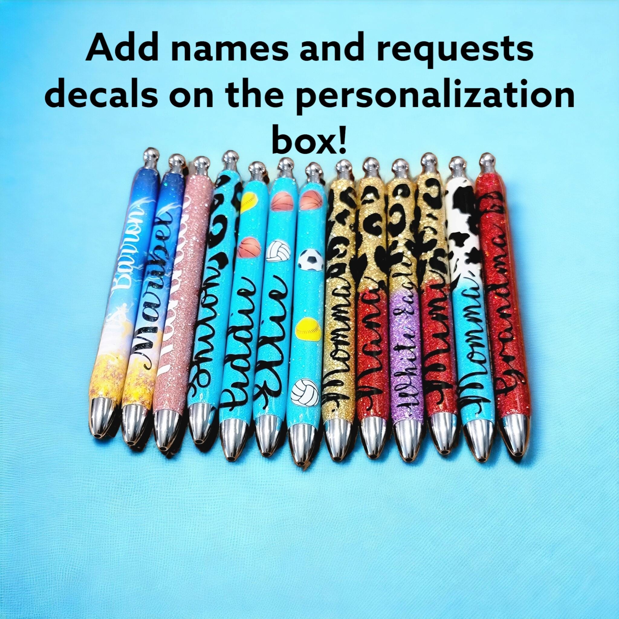 Custom Glitter Pens - Epoxy Pens