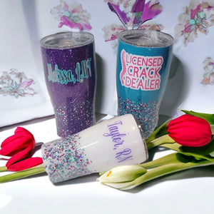 Custom Glitter Tumbler Cup