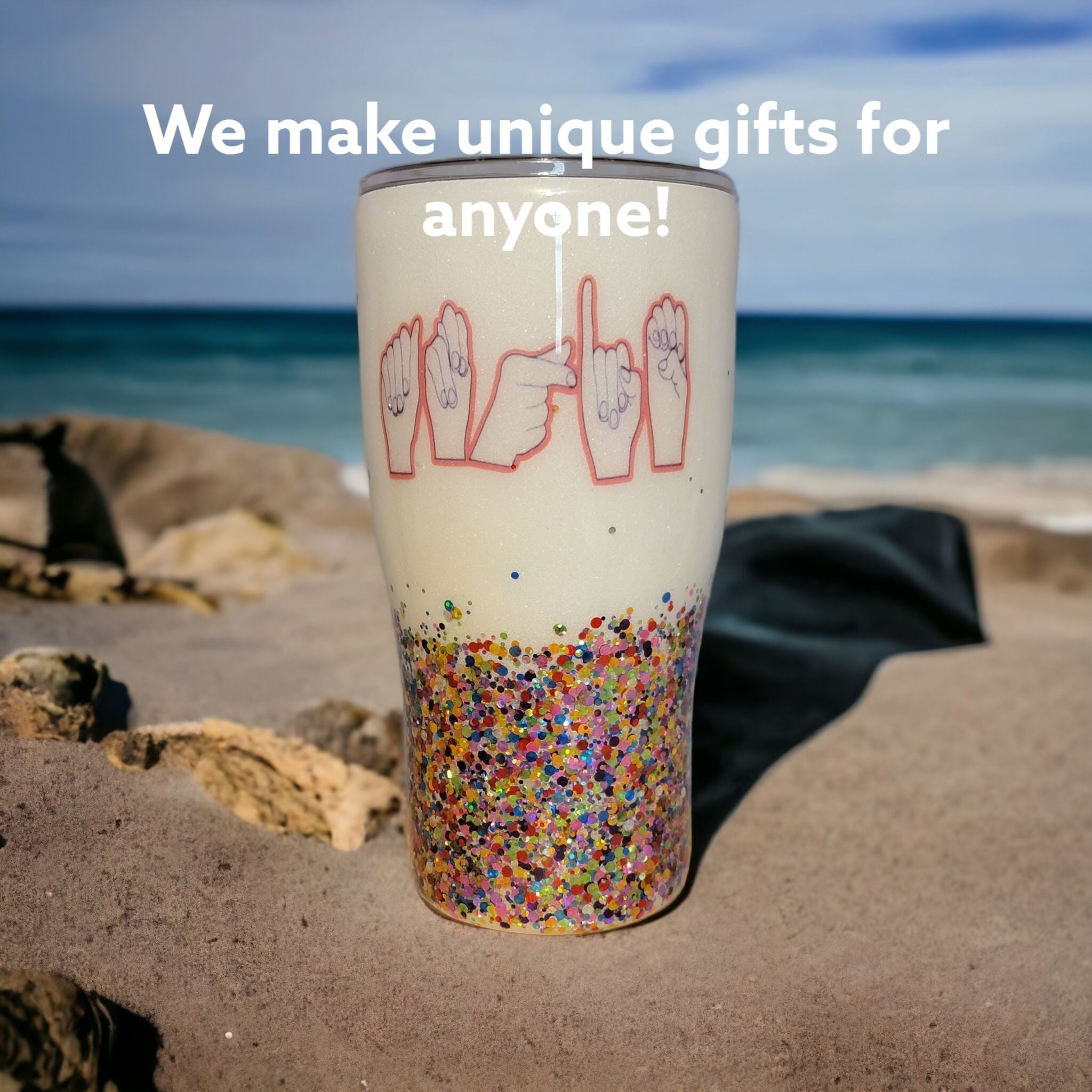 Custom glitter tumblers handmade gifts yeti birthday gifts