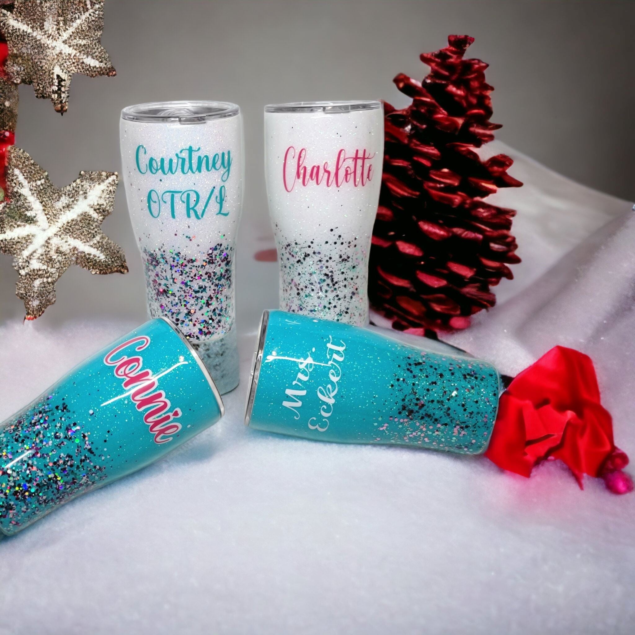 Custom glitter tumblers Tumblers Gravesfamilycreations