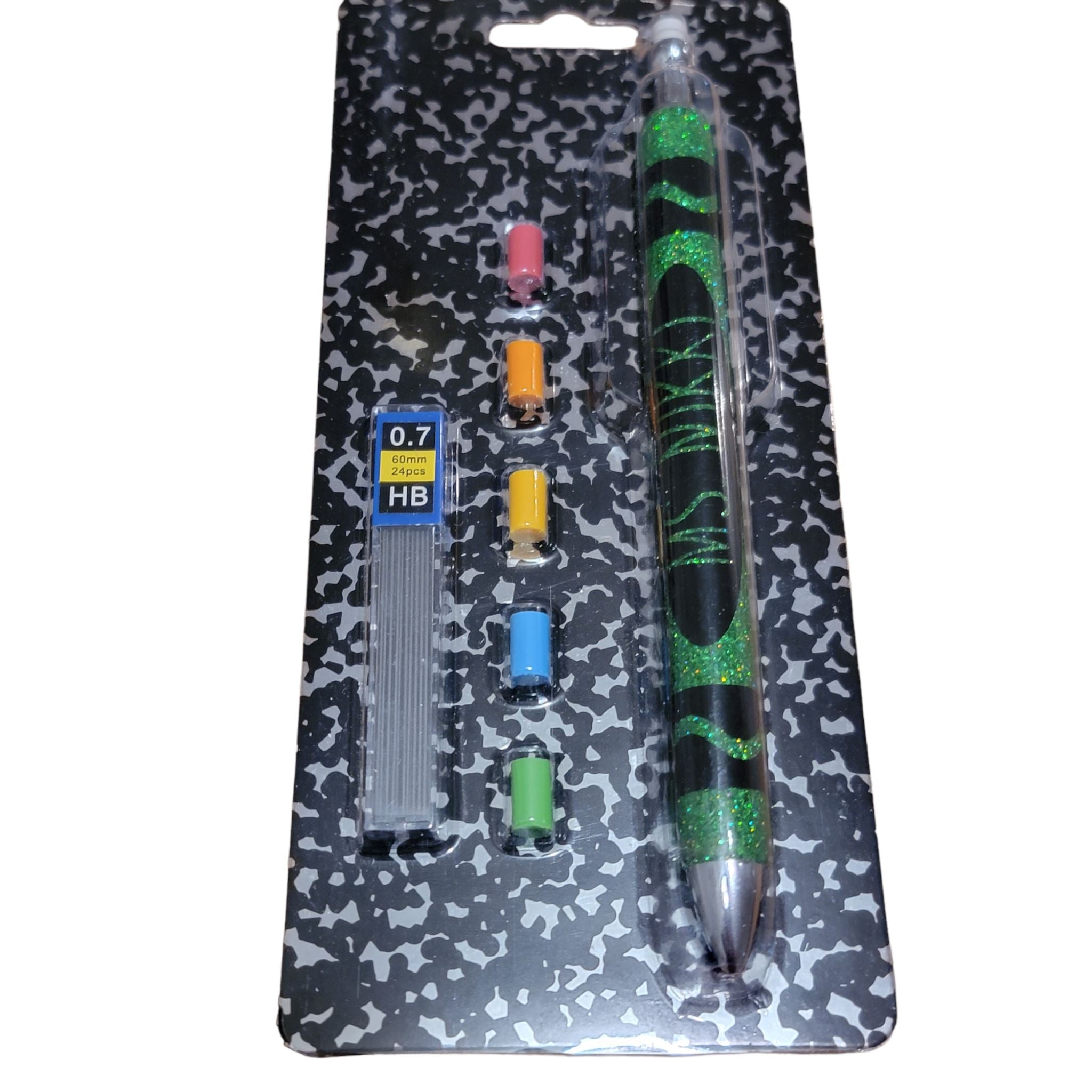 Custom glittered mechanical pencils Gravesfamilycreations