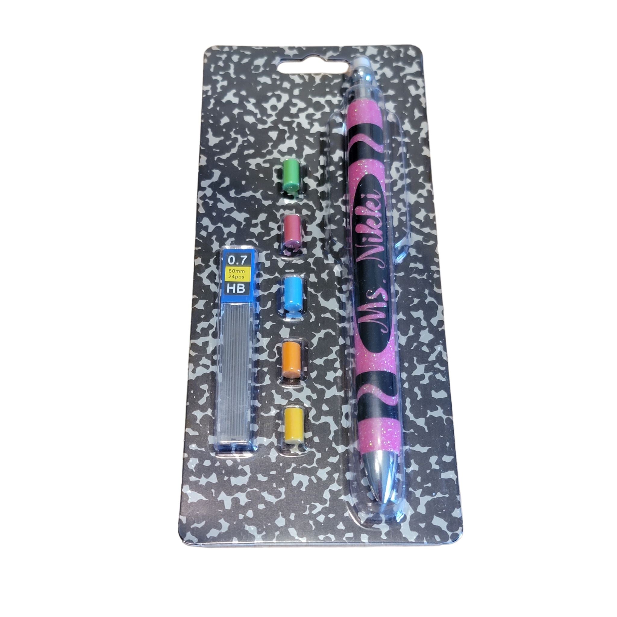 Custom glittered mechanical pencils Gravesfamilycreations