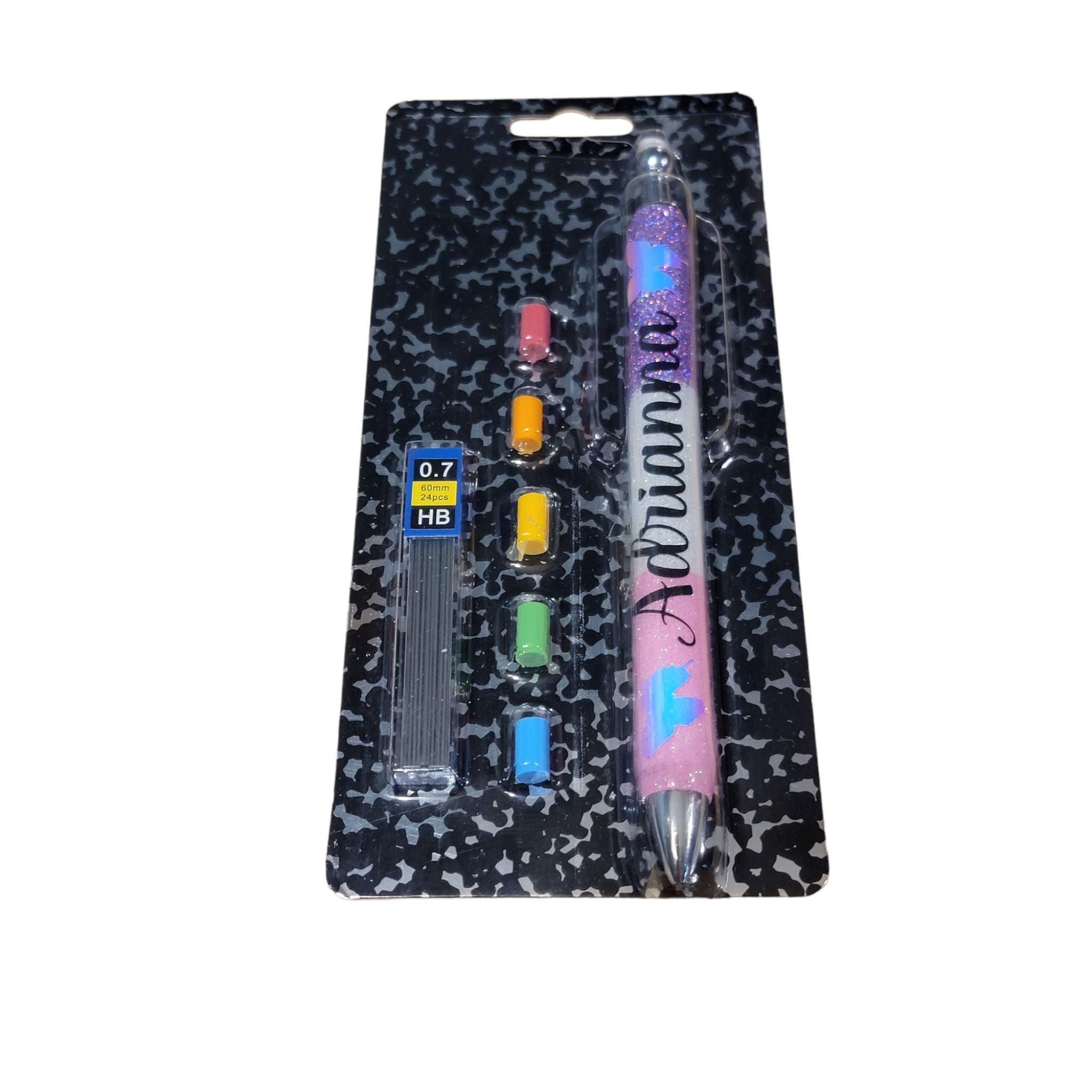 Custom glittered mechanical pencils Gravesfamilycreations