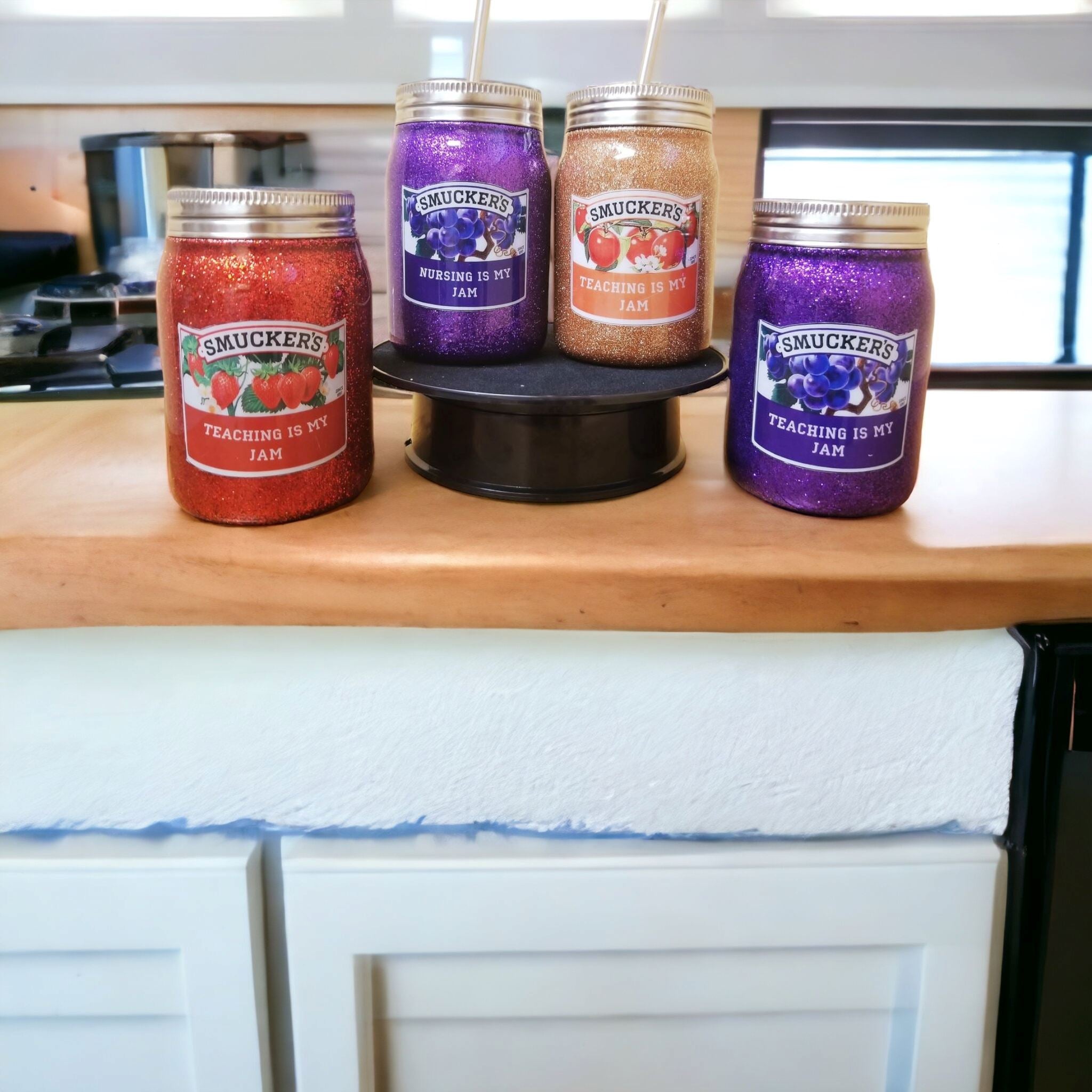 Custom mason jar tumblers Gravesfamilycreations