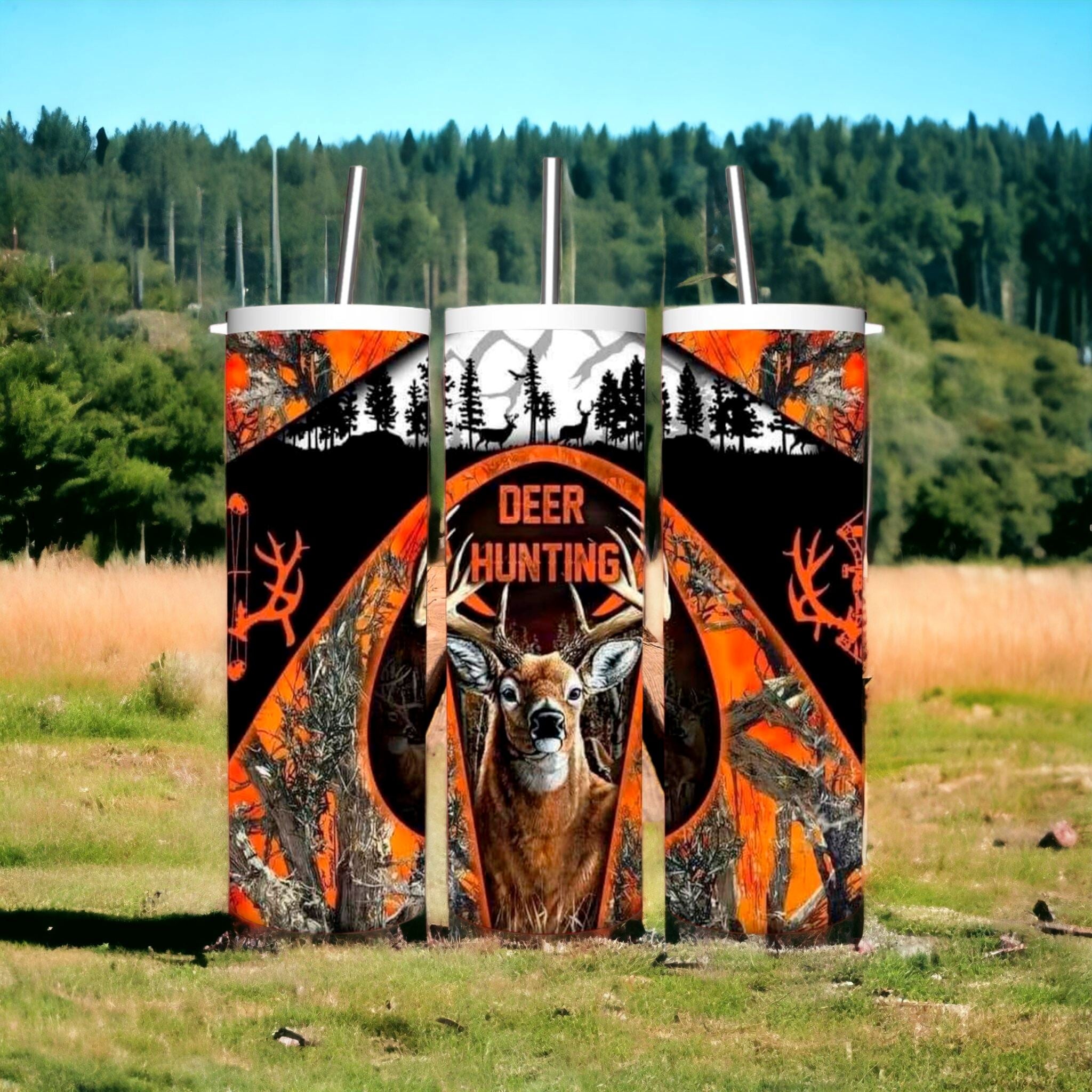 Deer hunting camo tumbler Gravesfamilycreations