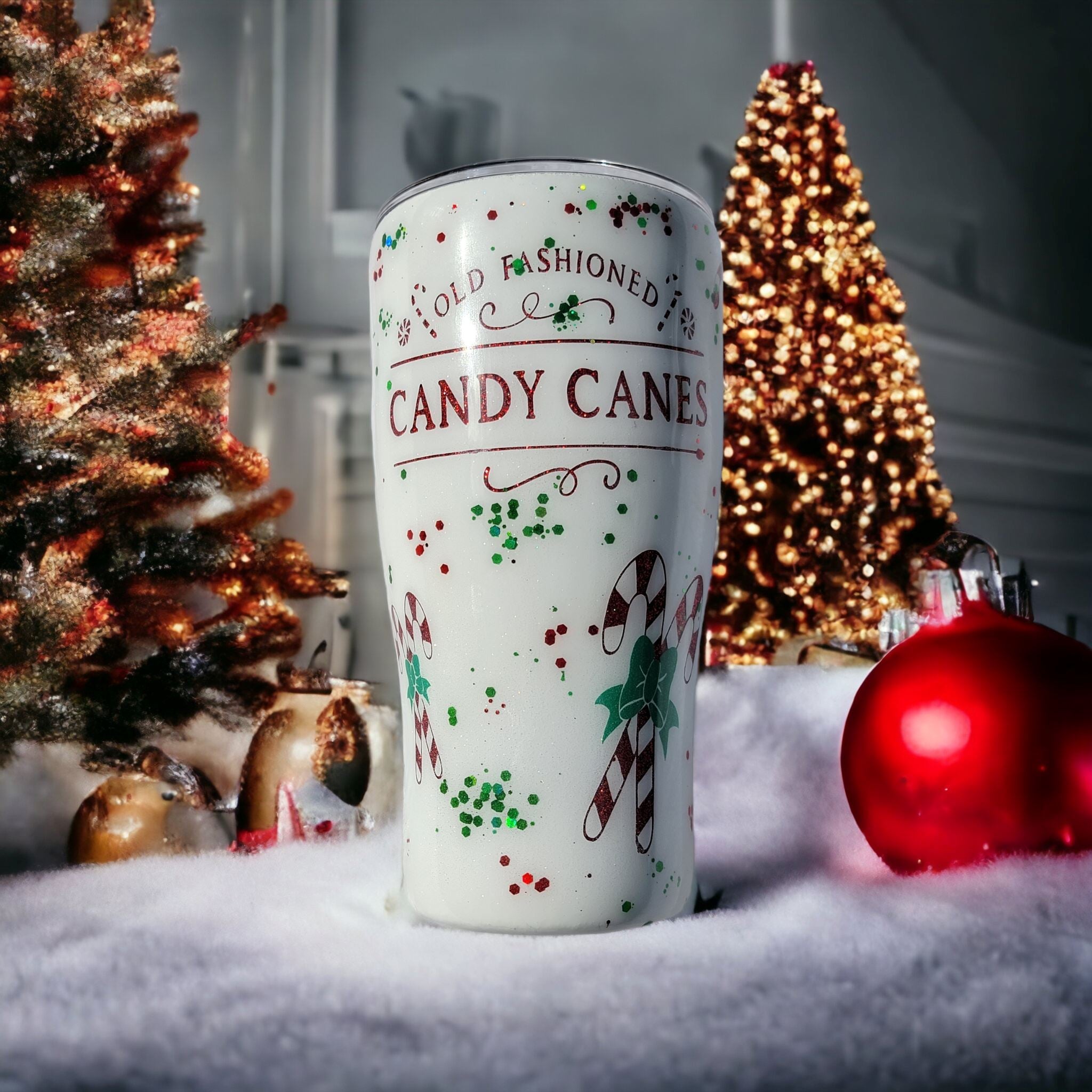 Old fashioned candy cane tumbler Gravesfamilycreations