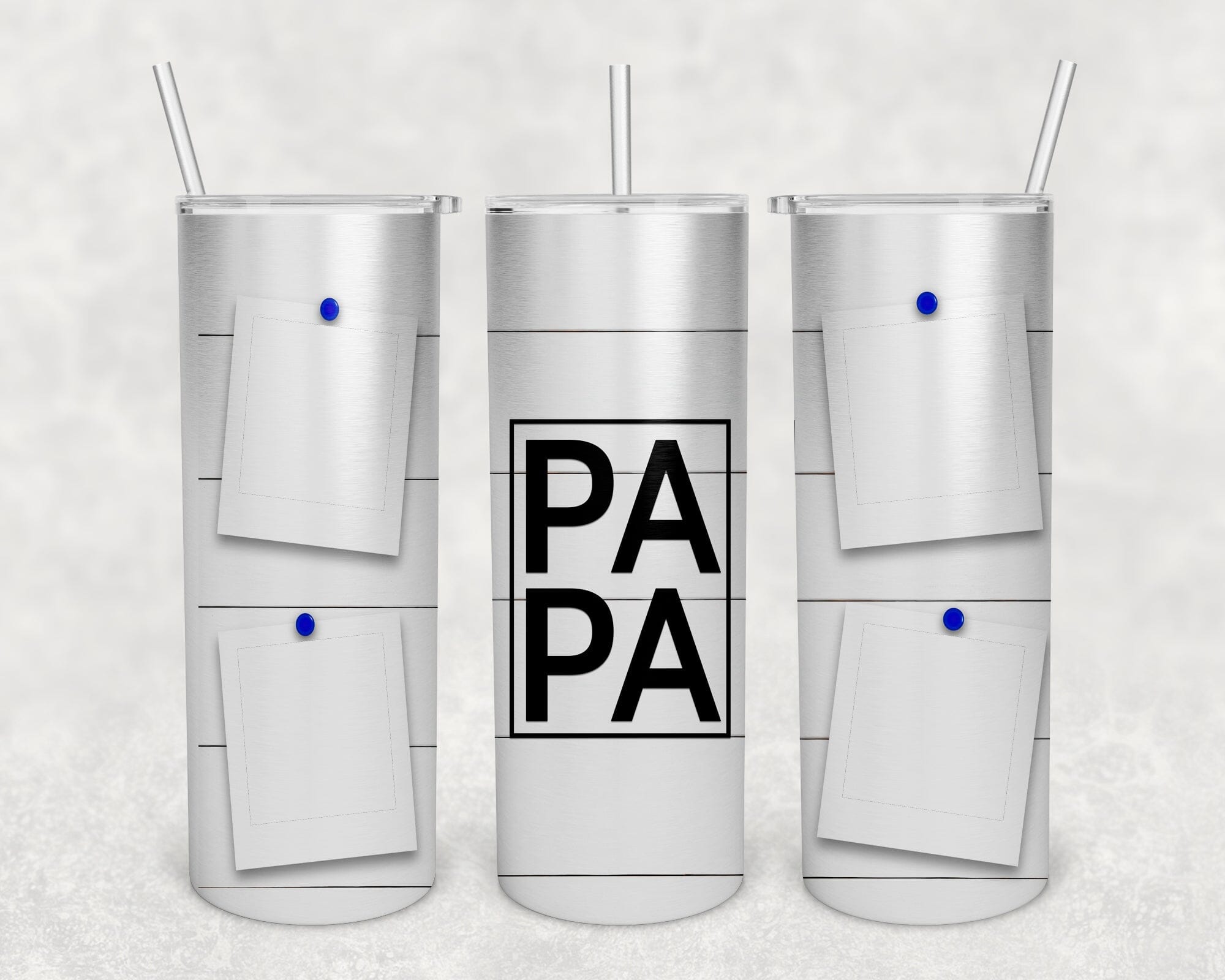 Customizable papa photo tumbler