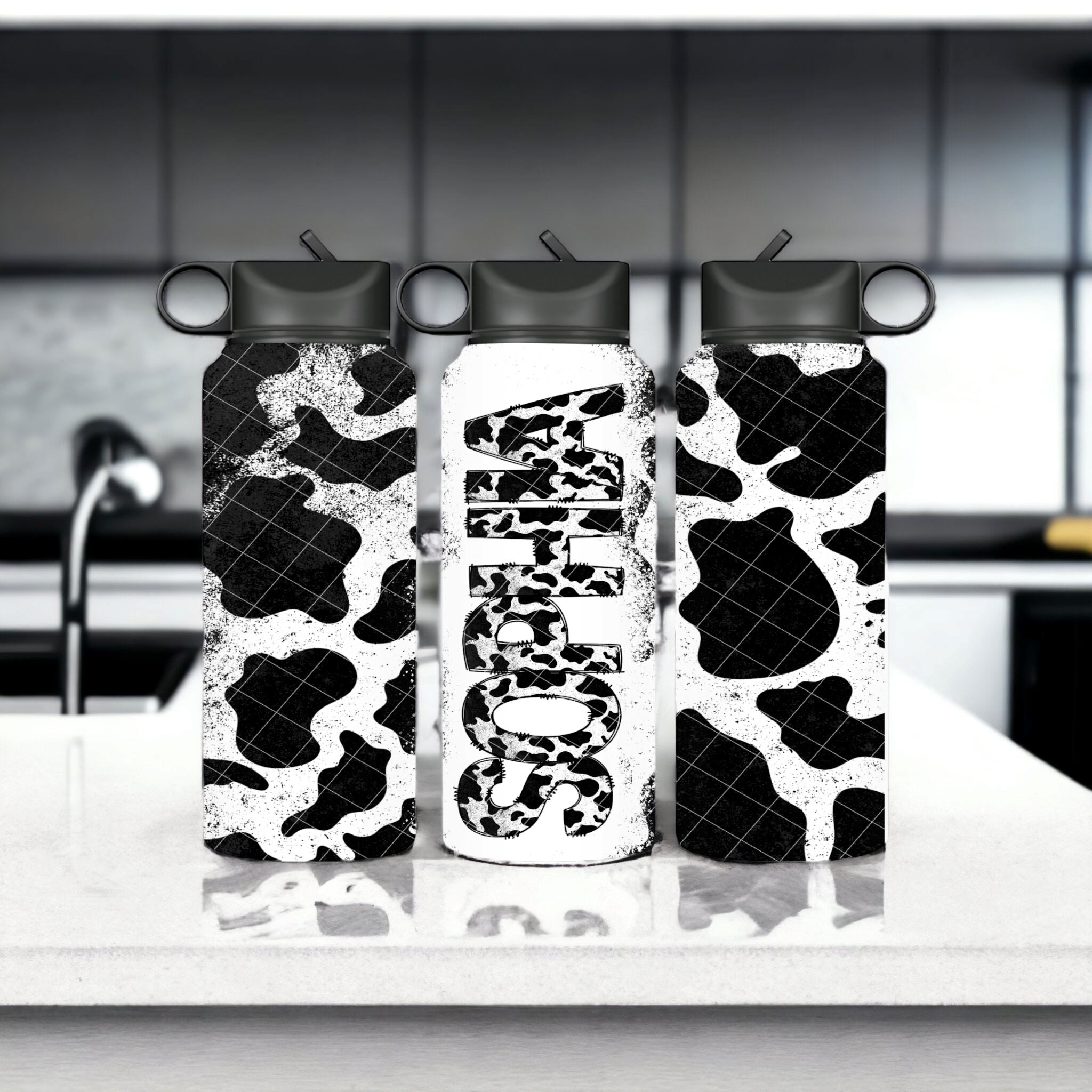 Personalized cow print tumbler Gravesfamilycreations