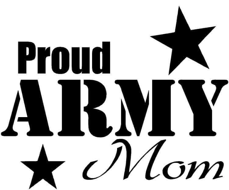 Proud army mom window sticker Gravesfamilycreations