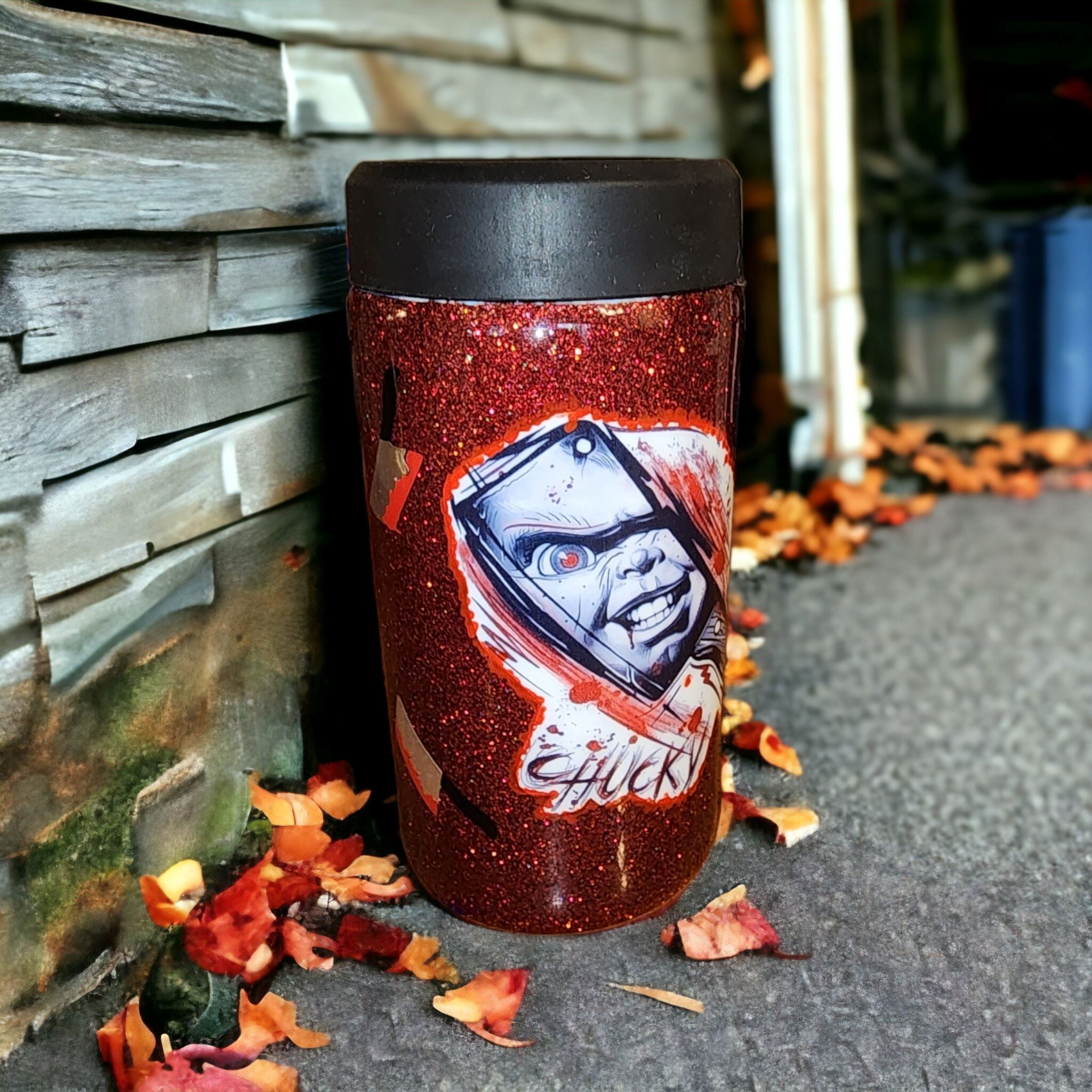 Rare chucky Halloween frost buddy universal can cooler Gravesfamilycreations