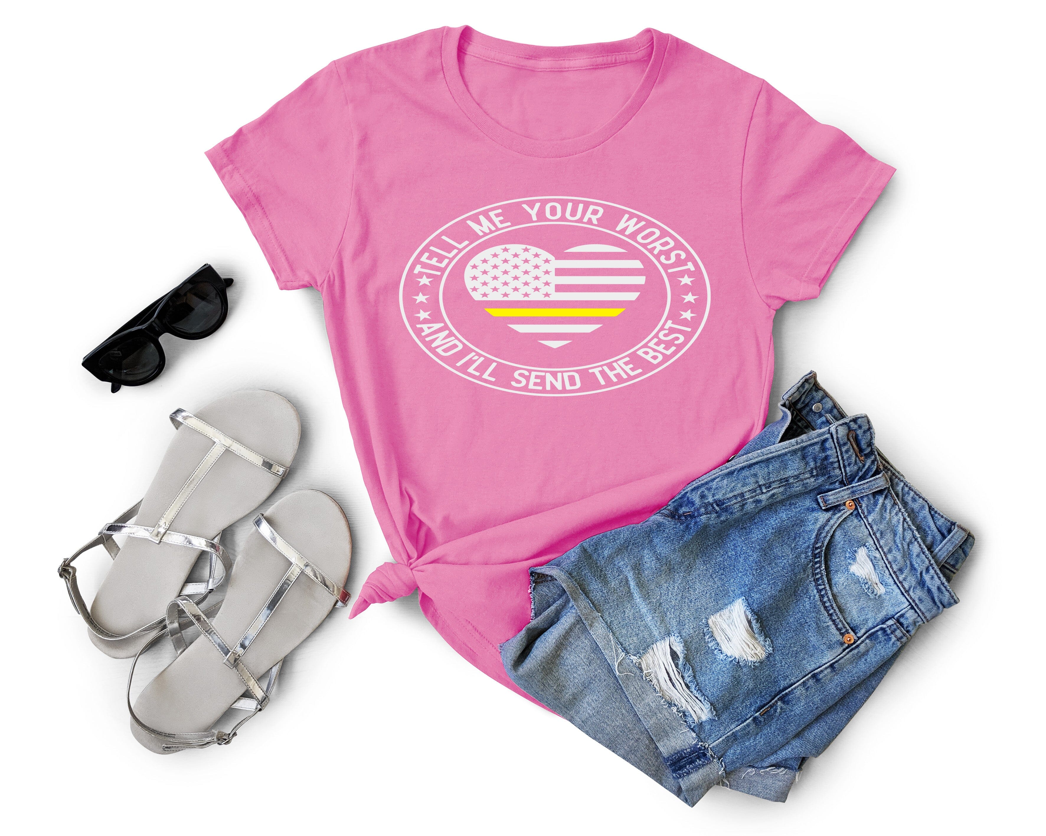 Thin yellow line dispatcher T-shirt Gravesfamilycreations