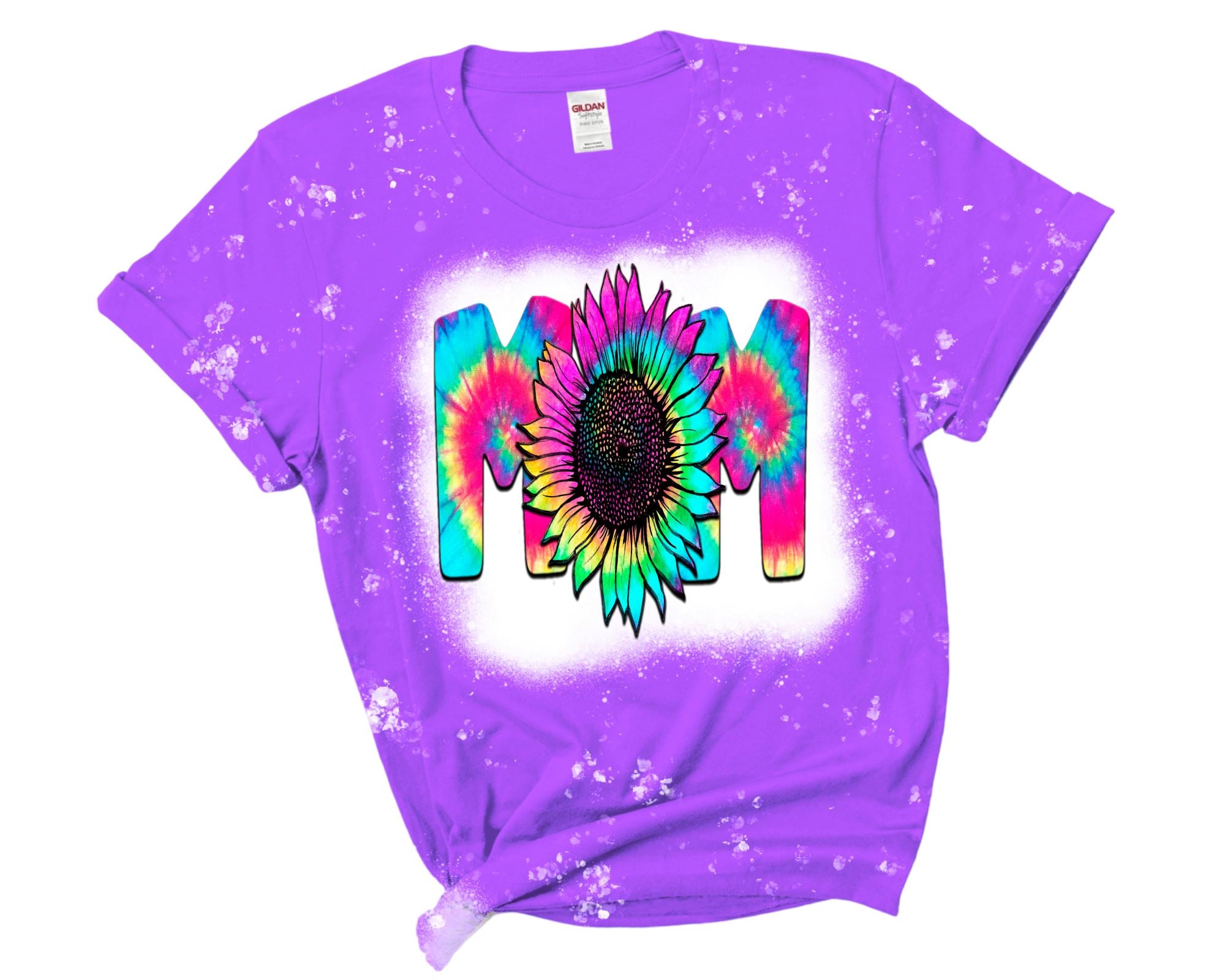 Tyedye sunflower MOM T-shirt Gravesfamilycreations