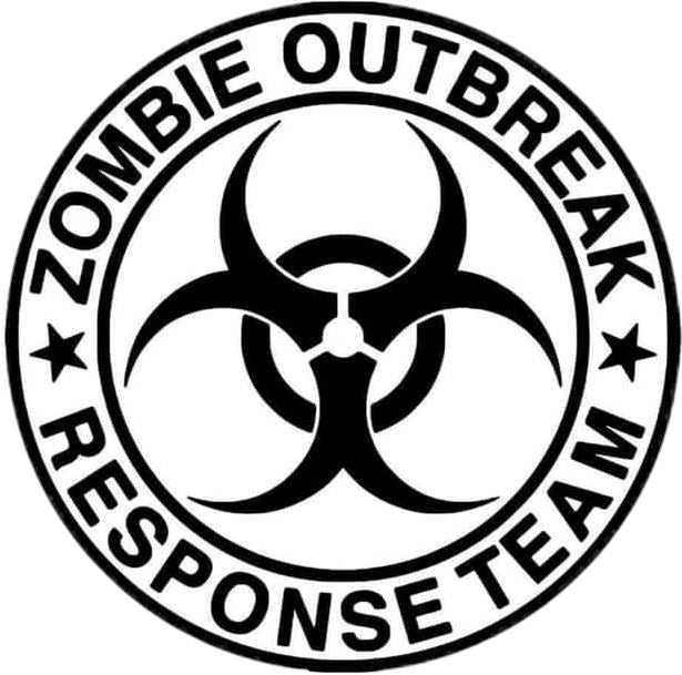 Zombie outbreak window sticker Gravesfamilycreations